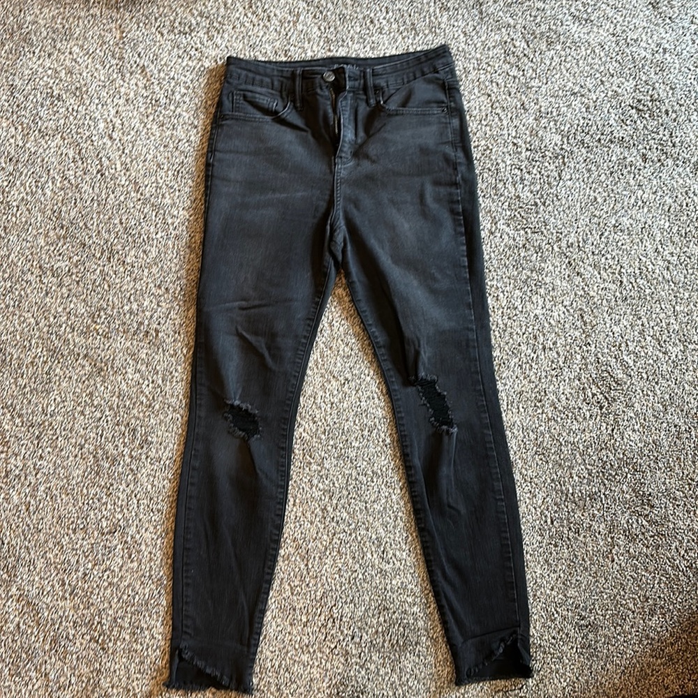 Target Wild Fable Distressed Black High Waisted Jeans